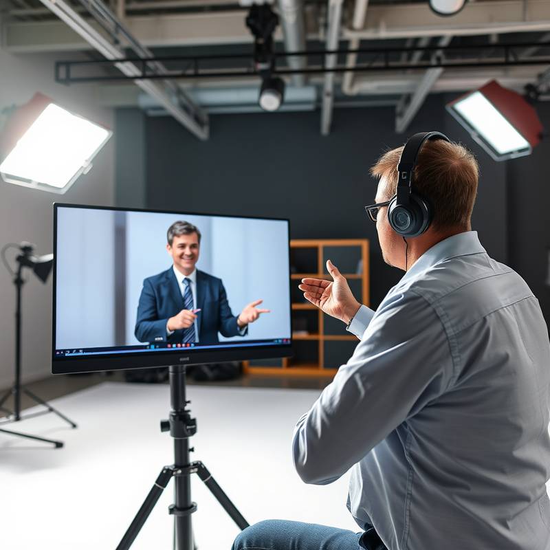 An instructor giving an online lecture, showing the flexibility and accessibility of online education.