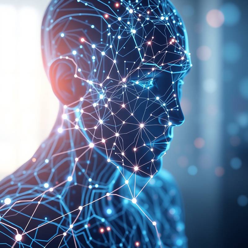 Screenshot of an AI interface with neural network visualizations.
